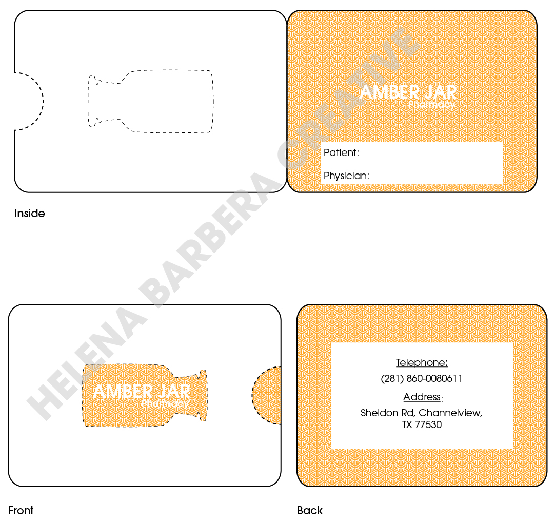 Business Card Design by Helena Barbera Creative for Amber Jar Pharmacy | Design #1769003