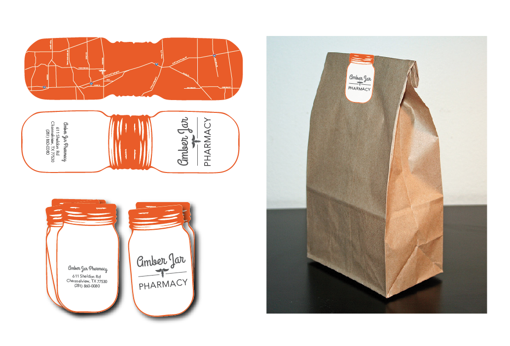 Diseño de Tarjeta de Presentación por kiwi-carla para Amber Jar Pharmacy | Diseño #1768999