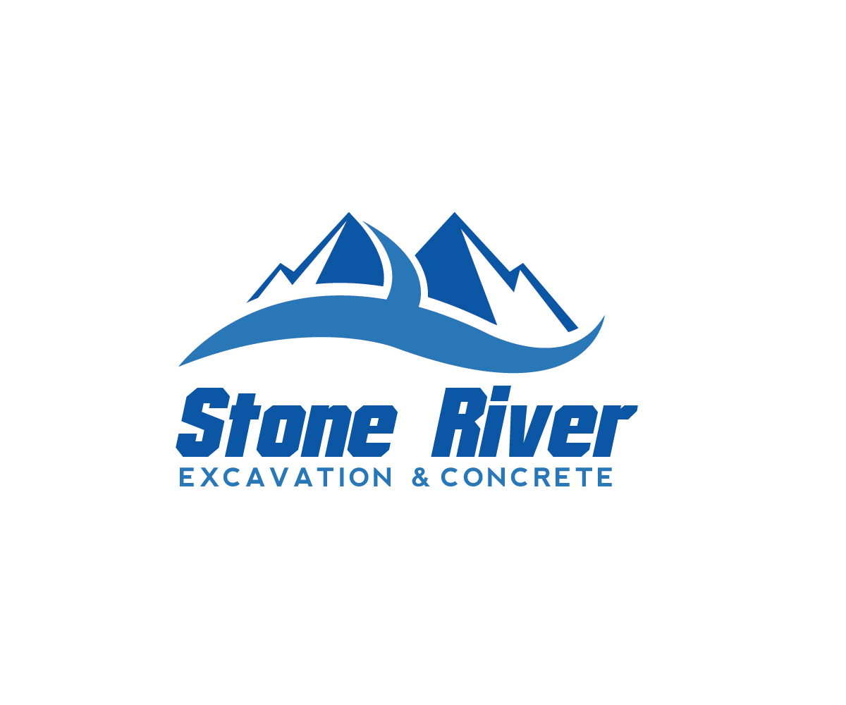 Logo Design by renderman for Stone River Excavation & Concrete | Design #6657893