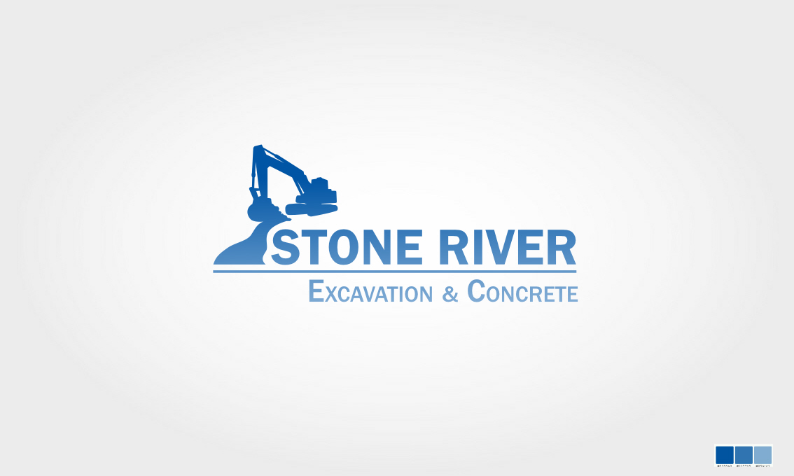 Logo-Design von GeorgeLogoDesign für Stone River Excavation & Concrete | Design #6659219
