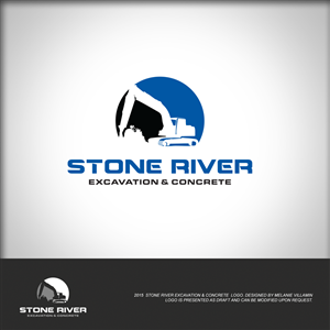 Diseño de Logo por mvillamin para Stone River Excavation & Concrete | Diseño #6661299