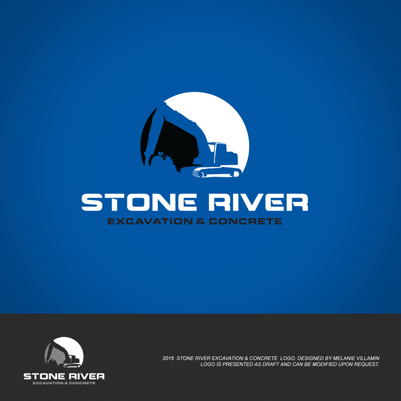Logo-Design von mvillamin für Stone River Excavation & Concrete | Design #6661305
