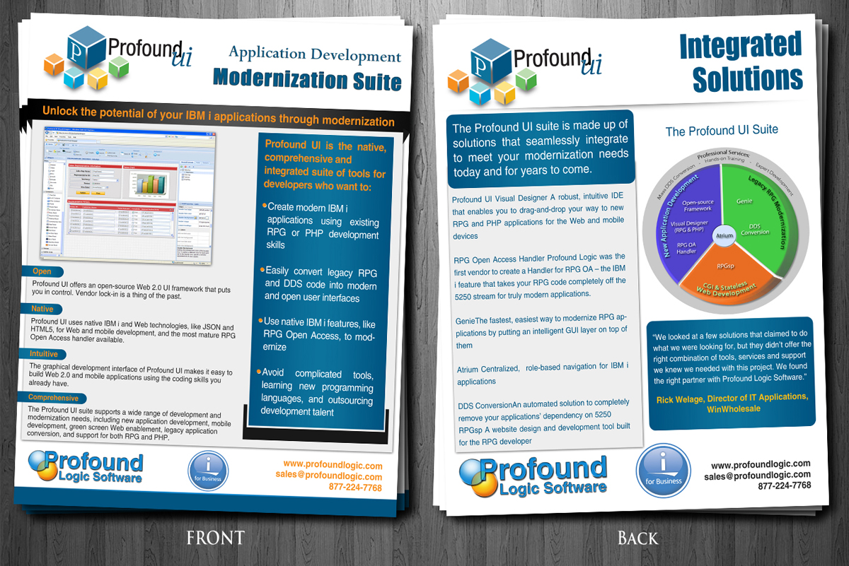 modern sell sheet design