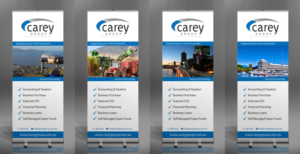 Free-Standing Banner Design for Accounting and Financial Services Firm | Schilder-Design von Globat™