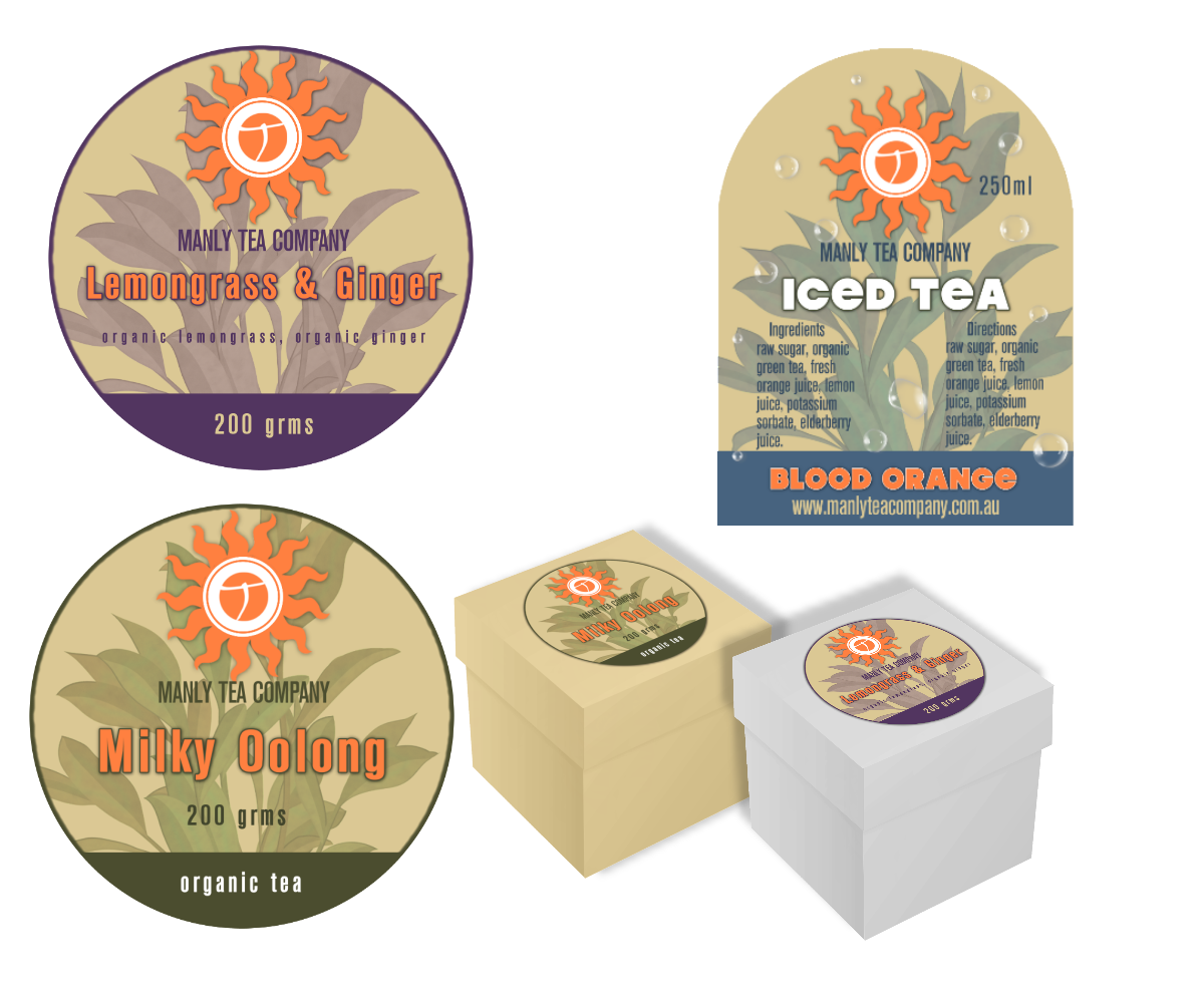 Packaging Design by Cari Lopez for Manly Tea Company | Design #1806423