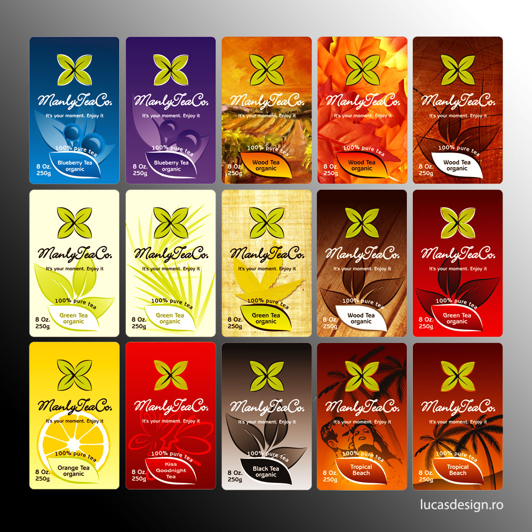 Diseño de Empaque por lucasdesign para Manly Tea Company | Diseño #1848038