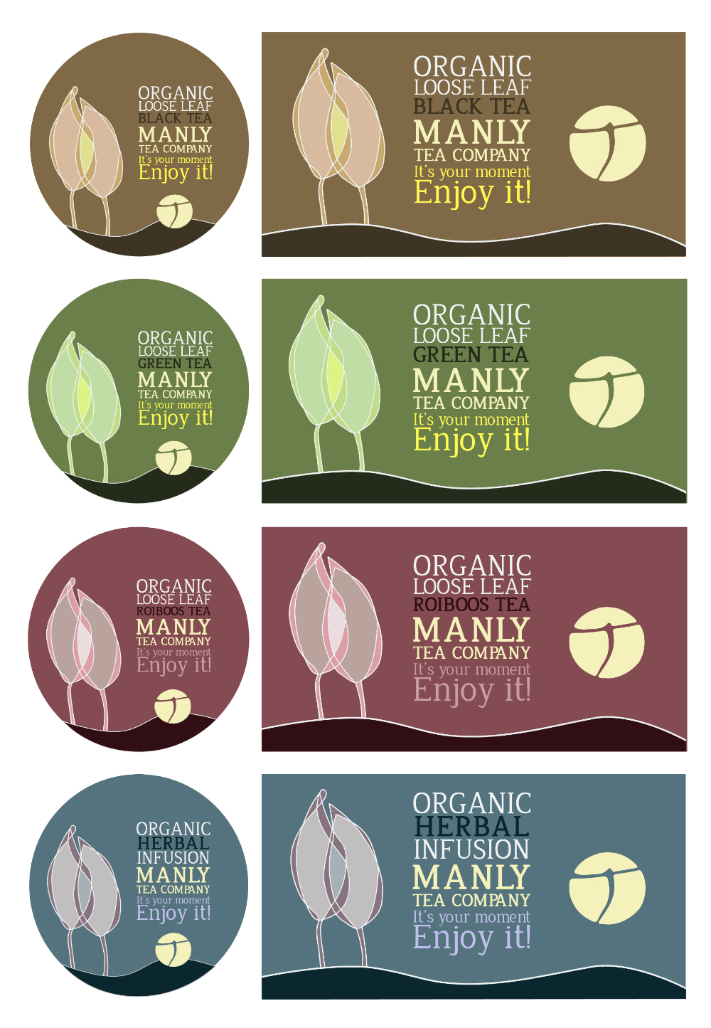 Diseño de Empaque por NóraBékés para Manly Tea Company | Diseño #1929403