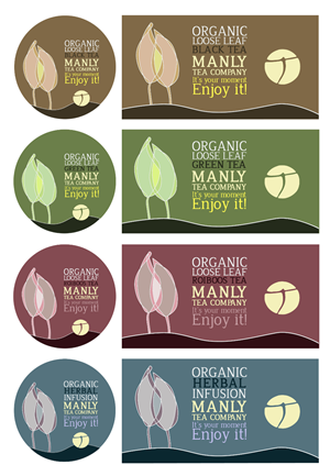 Diseño de Empaque por NóraBékés para Manly Tea Company | Diseño: #1929403