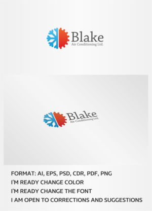 Logo Design by artsterdam for Blake Air Conditioning Ltd. | Design: #6671565