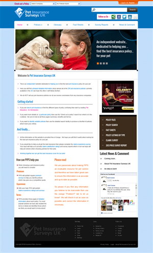 Web-Design von ZeroMatrix Solutions für Pet Insurance Surveys | Design: #1764466