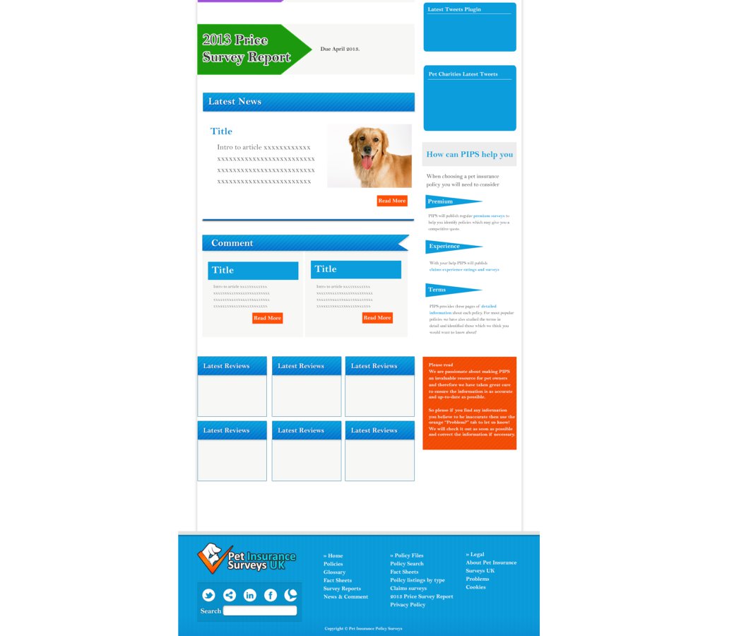 Web Design by niko for Pet Insurance Surveys | Design #1778798