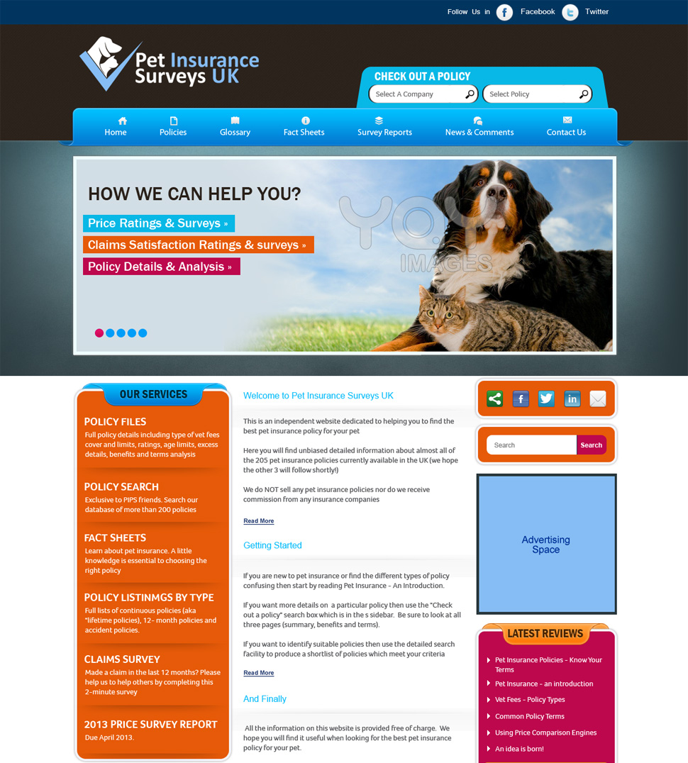 Web Design by Expert Designer for Pet Insurance Surveys | Design #1779655