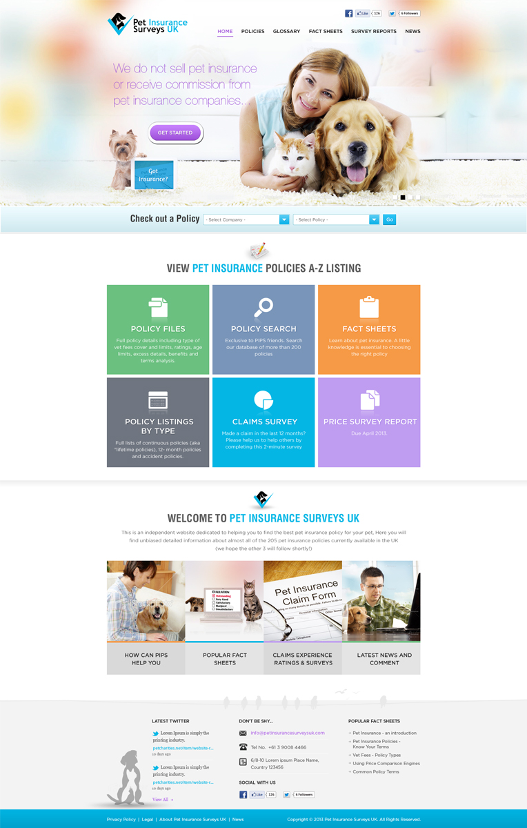 Diseño Web por Mayank Patel para Pet Insurance Surveys | Diseño #1735613