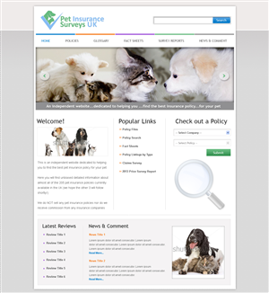 Web-Design von Jagannath für Pet Insurance Surveys | Design: #1768028