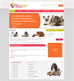 Web-Design von Jagannath für Pet Insurance Surveys | Design: #1771906