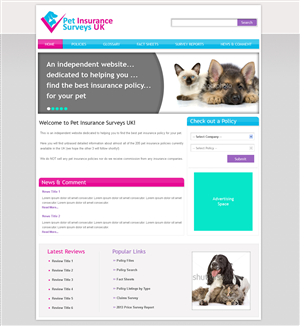 Web-Design von Jagannath für Pet Insurance Surveys | Design: #1785925