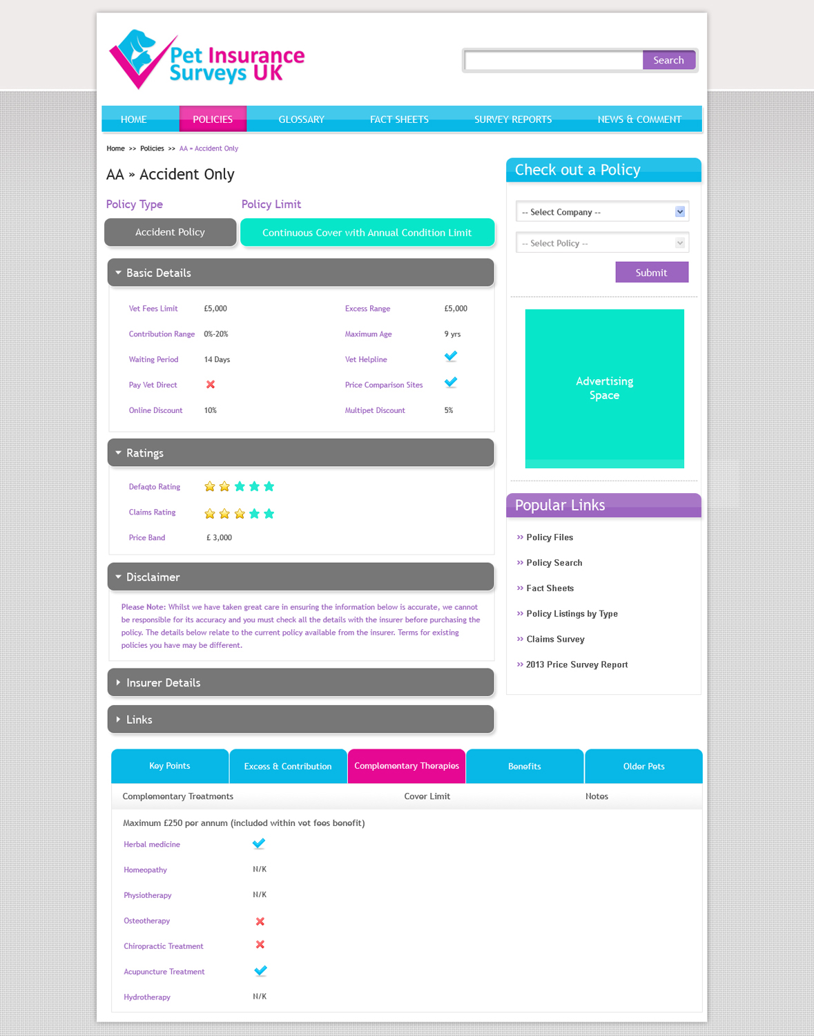 Web Design by Jagannath for Pet Insurance Surveys | Design #1792867