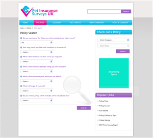 Web Design by Jagannath for Pet Insurance Surveys | Design #1792993