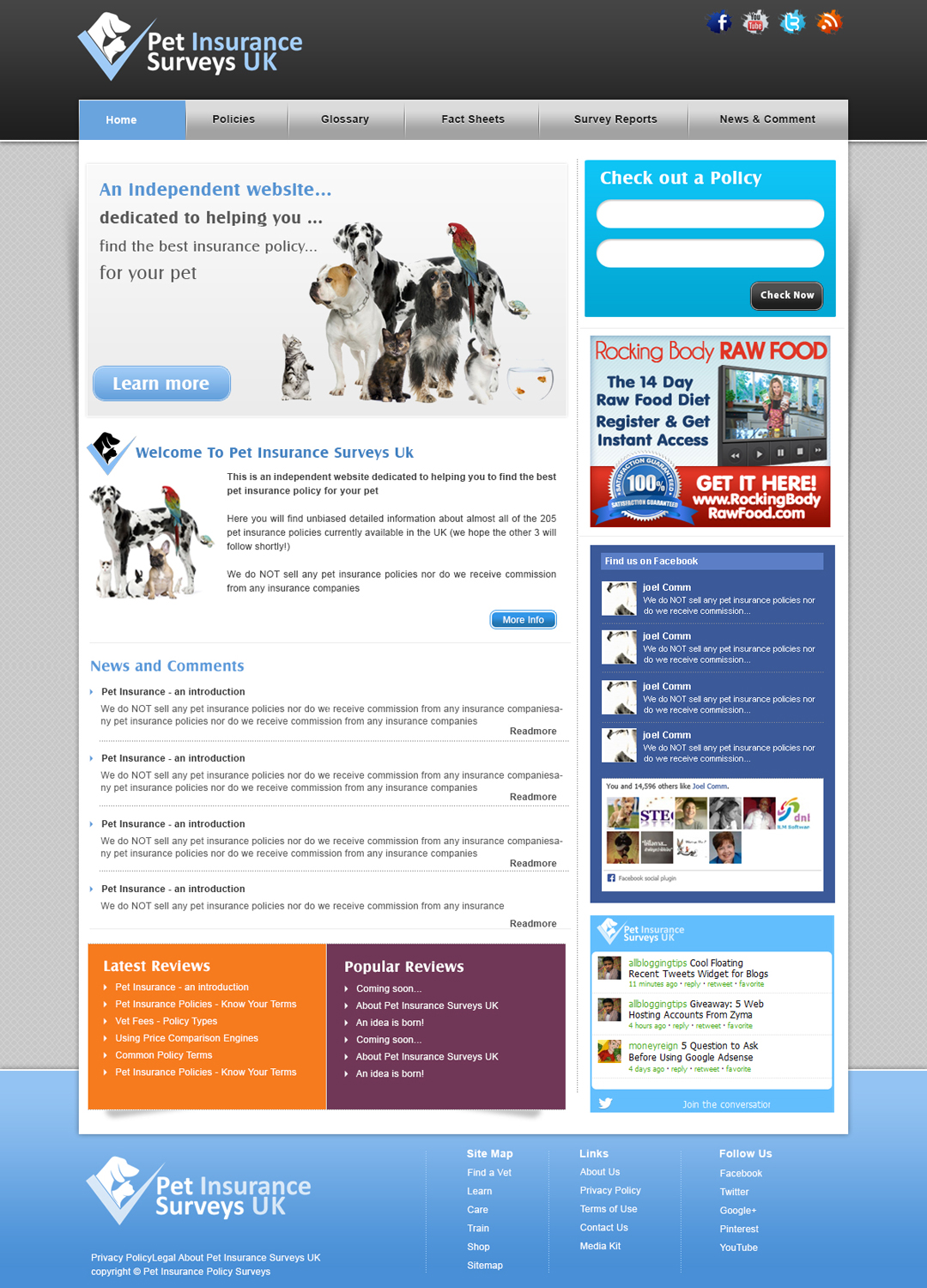 Web Design by webxvision for Pet Insurance Surveys | Design #1764384