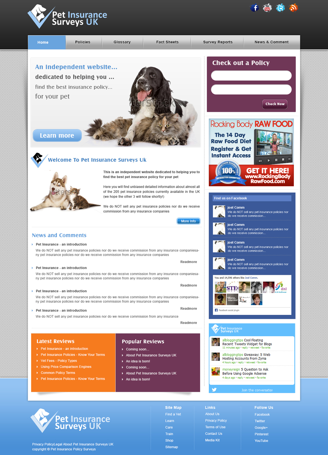 Web Design by webxvision for Pet Insurance Surveys | Design #1766159