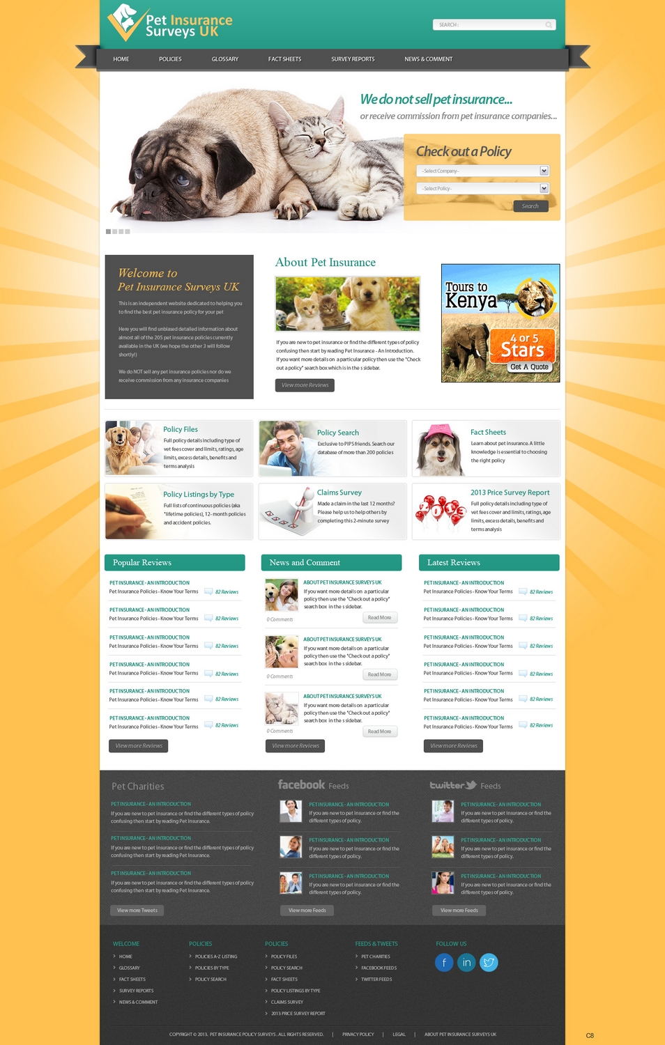 Web Design by pb for Pet Insurance Surveys | Design #1737245