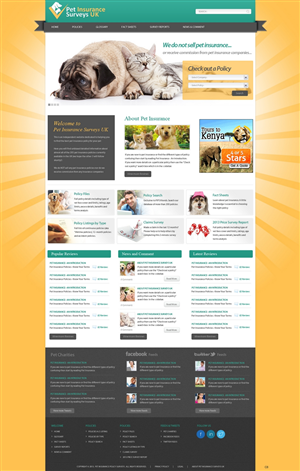 Web Design by pb for Pet Insurance Surveys | Design: #1737245