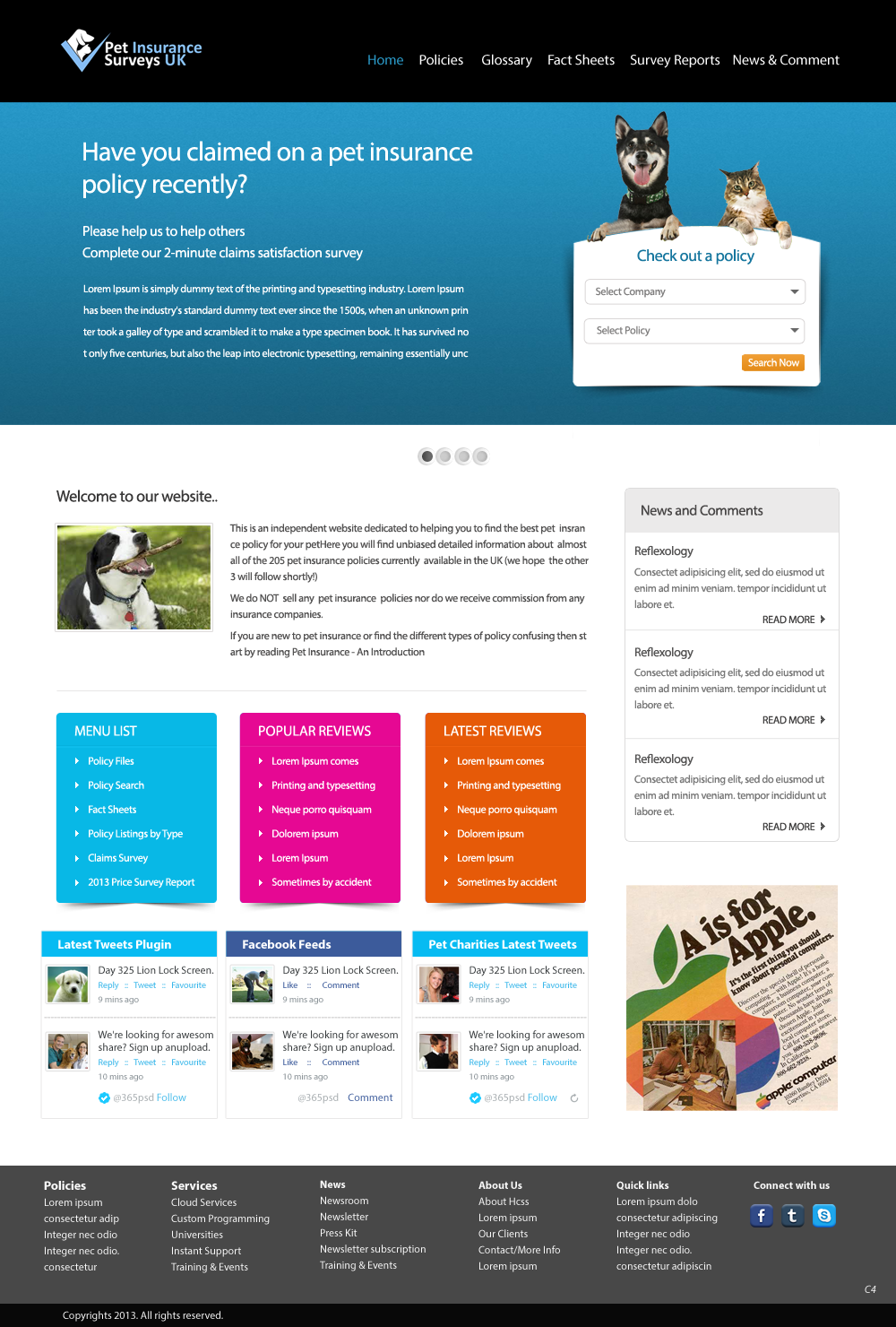 Web-Design von pb für Pet Insurance Surveys | Design #1745359