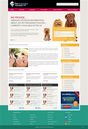 Web-Design von pb für Pet Insurance Surveys | Design: #1745690