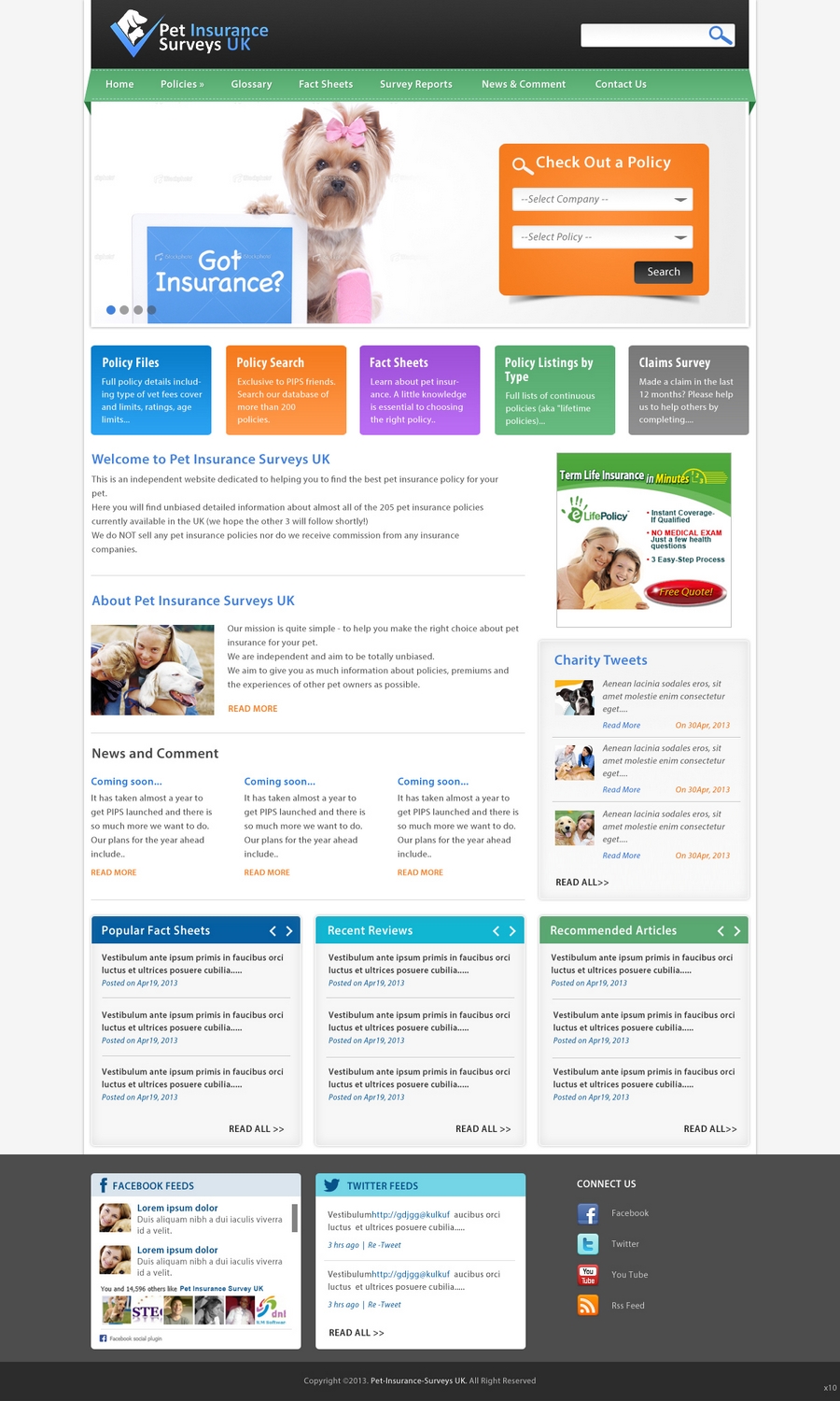 Web Design by pb for Pet Insurance Surveys | Design #1758504