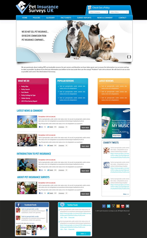 Web Design by pb for Pet Insurance Surveys | Design: #1758509