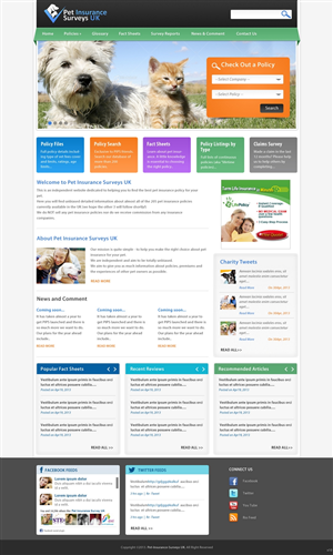 Web Design by pb for Pet Insurance Surveys | Design: #1763294