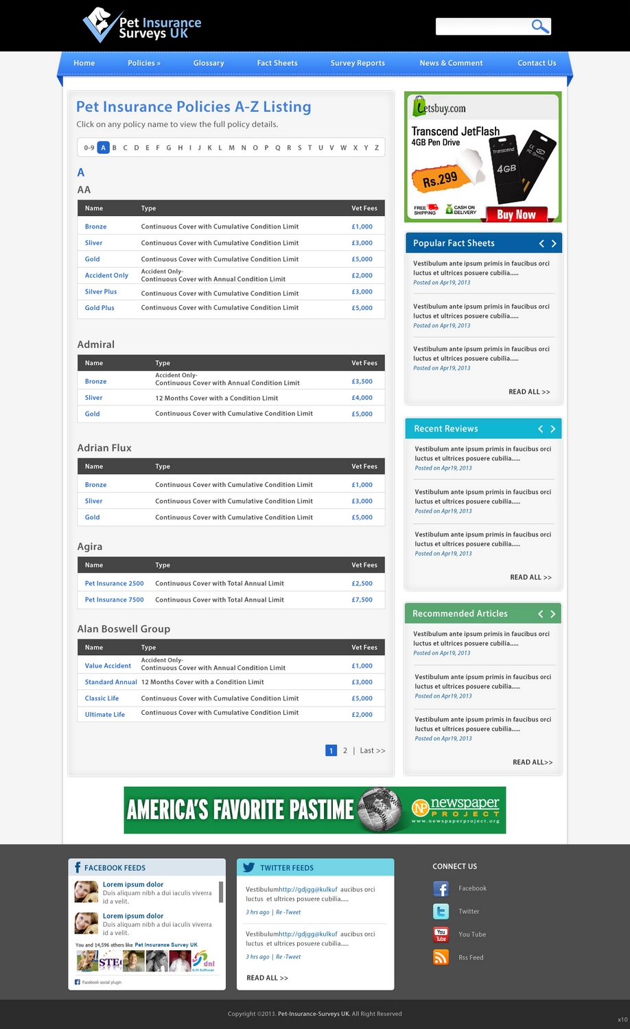 Web Design by pb for Pet Insurance Surveys | Design #1794175