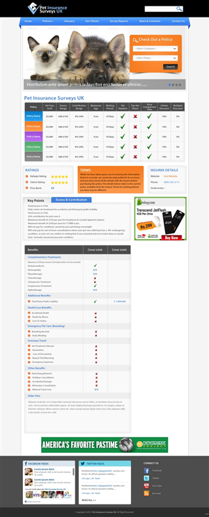 Web Design by pb for Pet Insurance Surveys | Design: #1795684