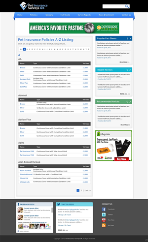 Web Design by pb for Pet Insurance Surveys | Design: #1802073