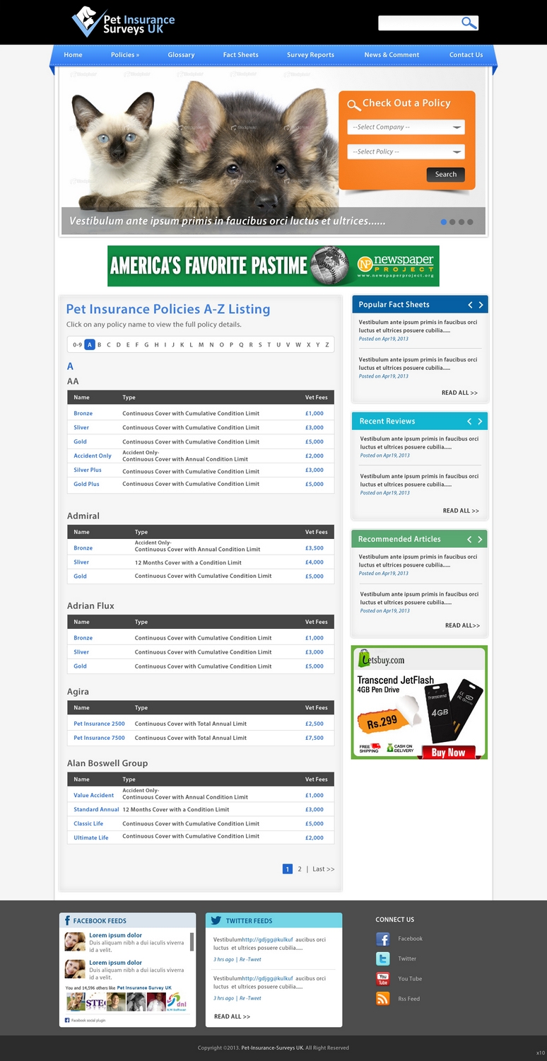 Web-Design von pb für Pet Insurance Surveys | Design #1802076