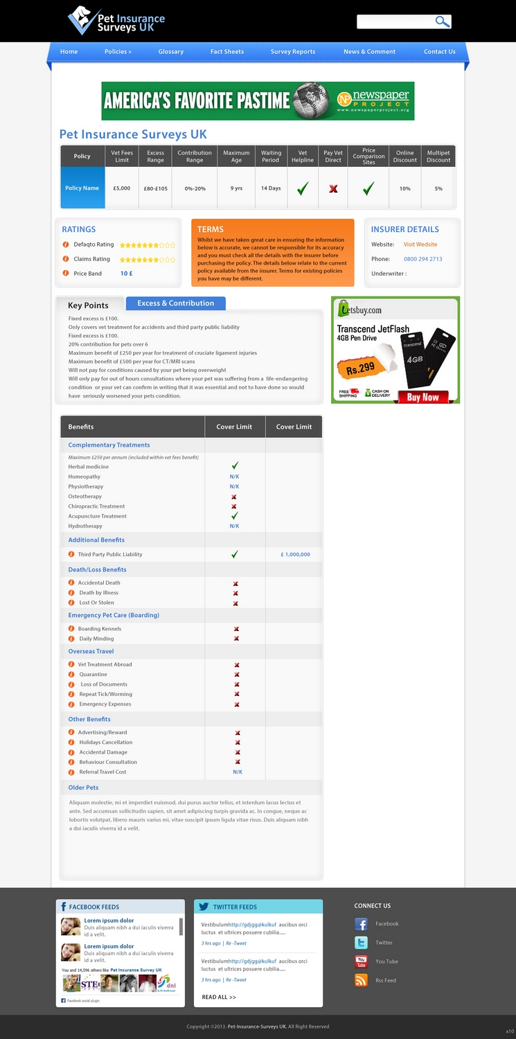 Web-Design von pb für Pet Insurance Surveys | Design #1802088