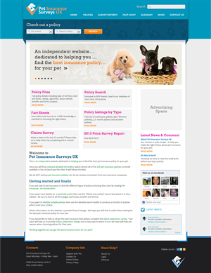 Web Design by BrandWeb for Pet Insurance Surveys | Design #1745812