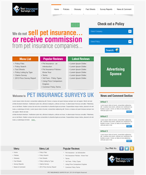 Web-Design von TechWise für Pet Insurance Surveys | Design: #1743958