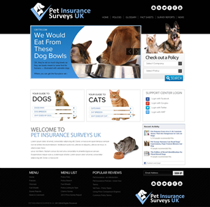 Web-Design von TechWise für Pet Insurance Surveys | Design: #1757575