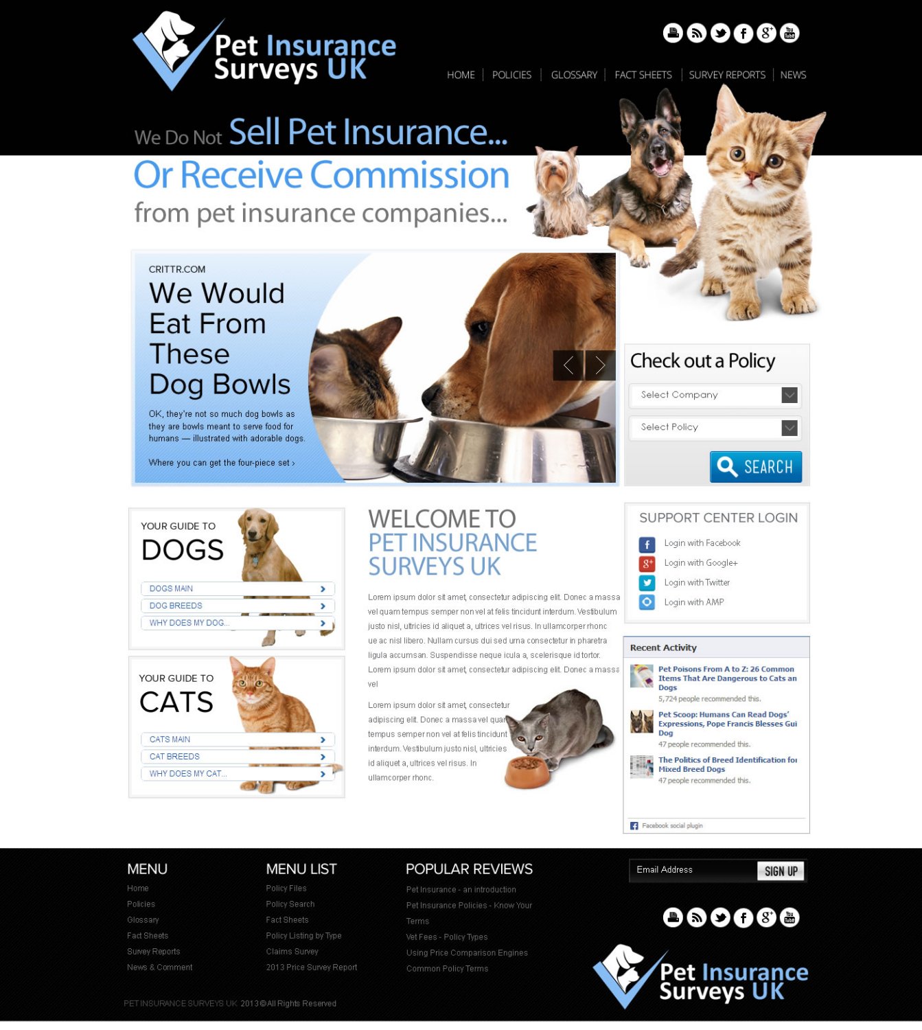 Web-Design von TechWise für Pet Insurance Surveys | Design #1757576