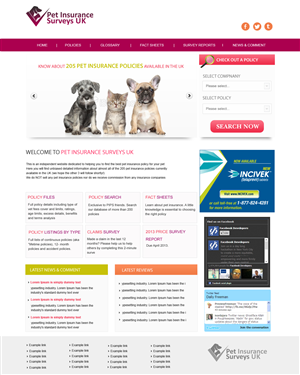 Web-Design von Creative X Designs für Pet Insurance Surveys | Design: #1782584