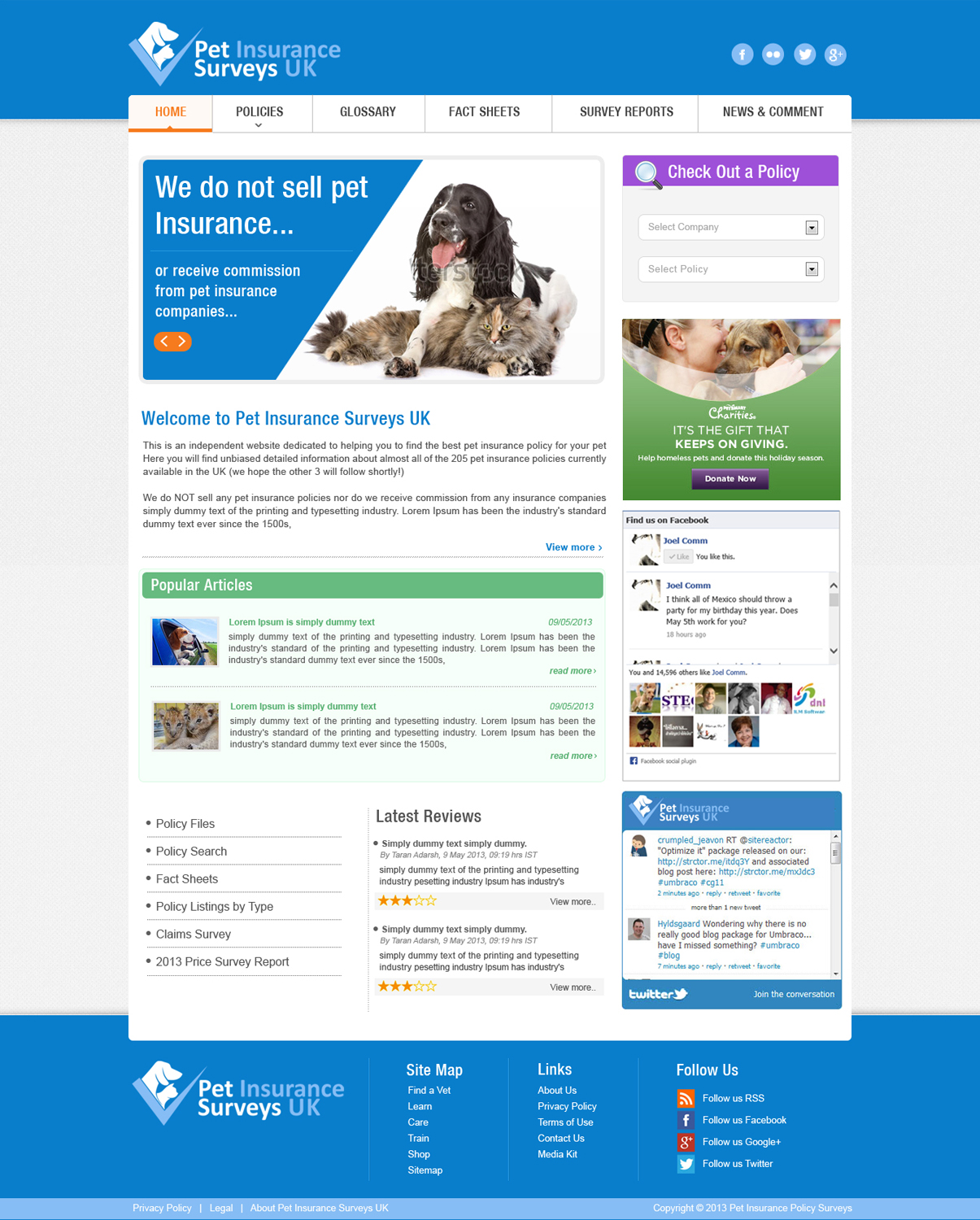 Web Design by Creative X Designs for Pet Insurance Surveys | Design #1786599