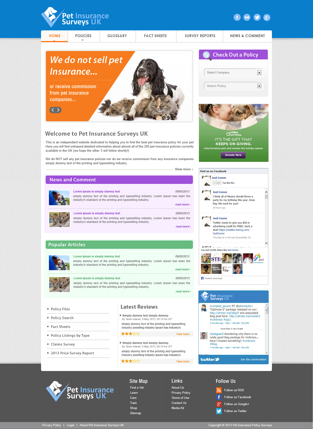 Web Design by Creative X Designs for Pet Insurance Surveys | Design #1790950