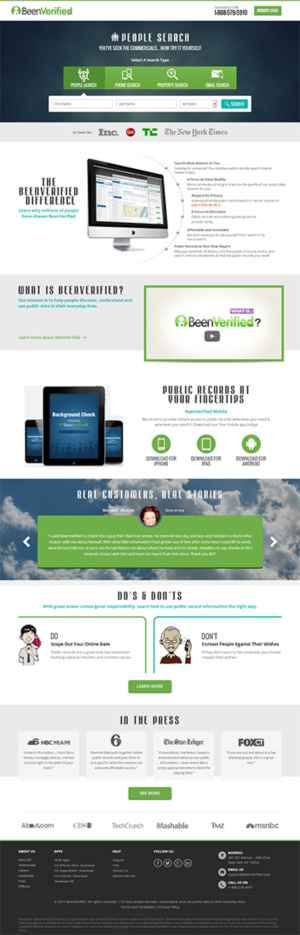 Web-Design von RupalTechno für BeenVerified | Design: #6720397