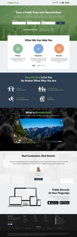 Web-Design von Cecilia Nguyen für BeenVerified | Design: #6885855