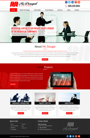 Diseño Web por SONA para McDougal Capital | Diseño #6801936