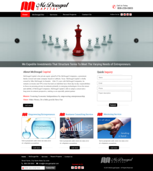 Web Design by harmi_199 for McDougal Capital | Design: #6736674