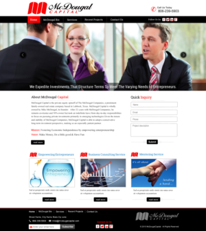 Web Design by harmi_199 for McDougal Capital | Design: #6736675