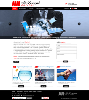 Web Design by harmi_199 for McDougal Capital | Design: #6736676