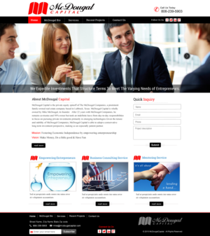 Web Design by harmi_199 for McDougal Capital | Design: #6736677